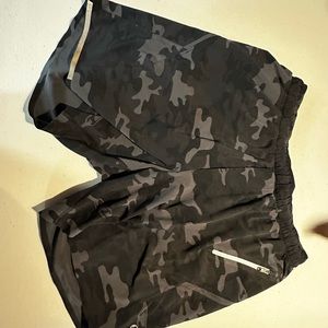 Lululemon athletic shorts, lined camouflage print. Size medium